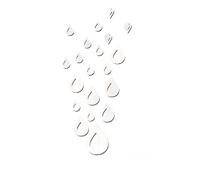 Lot de 20 autocollants muraux amovibles en vinyle Motif gouttes d'eau