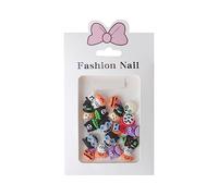 Lot de 20 autocollants pour ongles en résine - Motif tête de mort - Sorcière - Pour Halloween