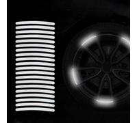 Lot de 20 autocollants réfléchissants, autocollants réfléchissants pour roues, conduite de nuit, réflecteurs d'avertissement imperméables