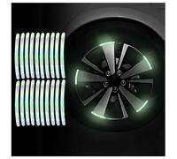 Lot de 20 Autocollants RéFléChissants Jantes Voiture pour Jeep Wrangler Sahara Commander Cherokee Compass Renegade Grand Cherokee WK, Autocollants Jantes, Avertissement De SéCurité Nocturne
