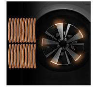 Lot de 20 Autocollants RéFléChissants Jantes Voiture pour Jeep Wrangler Sahara Commander Cherokee Compass Renegade Grand Cherokee WK, Autocollants Jantes, Avertissement De SéCurité Nocturne