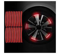 Lot de 20 Autocollants RéFléChissants Jantes Voiture pour Jeep Wrangler Sahara Commander Cherokee Compass Renegade Grand Cherokee WK, Autocollants Jantes, Avertissement De SéCurité Nocturne