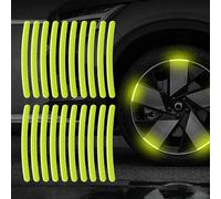 Lot de 20 autocollants réfléchissants pour jantes de voiture, moto, vélo, roues, moyeux réflecteurs