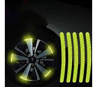 Lot de 20 autocollants réfléchissants pour pneus de vélo et moto en PVC à fixer sur les roues ou les jantes, améliorer la visibilité nocturne pour une conduite plus sûre