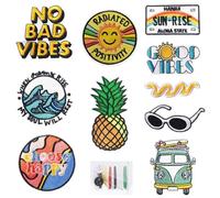 Lot de 20 autocollants thermocollants pour vêtements, patchs thermocollants pour vêtements, écussons de sac à dos