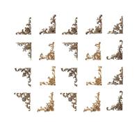 Lot de 20 autocollants vintage pour scrapbooking - Coin creux - Pour scrapbooking, journal, planificateur, album photo, décoration métallique