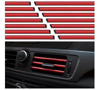 Lot de 20 baguettes décoratives chromées en PVC pour aérateurs de voiture compatibles avec tous les modèles.