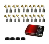 Lot de 20 balais de charbon efficaces pour outils électriques et perceuses avec capuchons en mélange de cuivre pour une installation facile