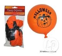 lot de 20 ballons citrouille halloween or