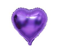 Lot de 20 Ballons en Forme de Cœur pour la Saint-Valentin - Ballons à l'Hélium, Violet et Marron Abricot