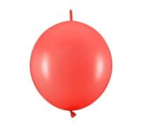 Lot de 20 ballons en latex de 28 cm - Rouge coquelicot pastel