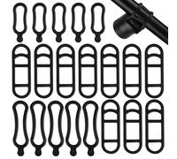 Lot de 20 Bande de Silicone pour Vélo,Vélo Silicones Bands Bande de Fixation pour Vélo Attache Caoutchouc Velo pour Lampe de Poche LED Lumière de Vélo et Lampe de Poche