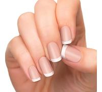 Lot de 20 bandelettes de gel semi-durcies de qualité professionnelle avec pointes françaises - Application et retrait faciles - Comprend des tampons de préparation, une lime à ongles et un bâton en