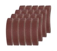 Lot de 20 bandes abrasives grain 320, 25 x 330 mm, grain 120/320/600, papier abrasif enduit de résine pour le travail du bois, le cuir, la sculpture, les travaux manuels