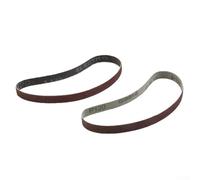 Lot de 20 bandes abrasives pour ponceuse à bande pneumatique 13 x 457 mm, grains assortis 40/60/80/120, oxyde d'aluminium abrasif avec dos auto-agrippant, flexible