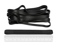 Lot de 20 bandes élastiques en caoutchouc robustes noires de 30 x 1,5 cm pour poubelle, solide, durable, large bande d'emballage pour industriel, maison, bureau, école, dossiers, poubelles