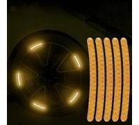 Lot de 20 bandes réfléchissantes pour roues de voiture pour améliorer la sécurité nocturne avec autocollants pour jantes de roue faciles à installer