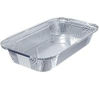 Lot de 20 barquettes Alimentaires en Aluminium de 0,8 l 218 x 155 x 38 mm