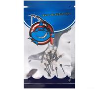 Lot de 20 bas de ligne de pêche à la carpe européen avec aiguille en silicone et crochet droit barbelé offrant un placement sûr des appâts pour la pêche à la carpe (B-10# 20 pièces)