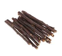 Lot de 20 bâtons à mâcher en forme de branche de pommier, hamster, écureuil, jouets naturels pour perroquets, lapins, rentables et bons