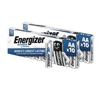 Lot De 20 Batteries AA Energizer Ultimate Lithium L91 1,5V LR6 Mignon