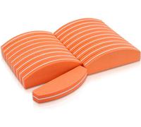 Lot De 20 Bloc Polissoir Ongles En Gel Acrylique, Limes À Ongles Demi-Lune Et Tampons, Buffer Ongles De Ponçage Pour Vernis À Ongles Éponge Double Face Orange