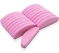 Lot de 20 Bloc Polissoir Ongles, Polissoir a Ongle en Gel Acrylique Naturel, Grain 100/180 éponge pour Vernis à Ongles, Buffer Ongles de ponçage Rose