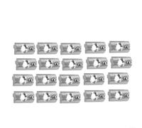 Lot de 20 blocs coulissants en aluminium avec boule à ressort en acier inoxydable pour points de connexion réglables dans les cadres profilés en aluminium A13 x 22 mm