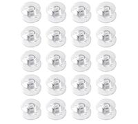 Lot de 20 bobines pour machine à coudre Janome en plastique transparent compatible avec les machines à coudre Janome, projets d'artisanat et de vêtements, transparent