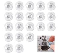 Lot de 20 bobines pour machine à coudre Janome en plastique transparent compatible avec les machines à coudre Janome, projets d'artisanat et de vêtements, transparent