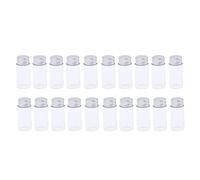Lot de 20 bocaux ronds rechargeables en verre pour lotions et crèmes - Coffret cadeau idéal pour voyage - Conteneurs de rangement pour huiles essentielles d'aromathérapie - Verre transparent et
