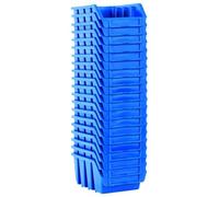 Lot de 20 Boîte de Rangement Empilable, Boîte à Outils Murale Casier à Vis Bac à Bec pour Garage 20 pcs bleu plastique