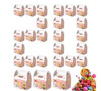 Lot de 20 boîtes à biscuits de Noël réutilisables de 13 cm pour fêtes, pâtisseries, pâtisseries, aliments, cupcakes, brownies, beignets, chocolat