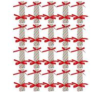 Lot de 20 boîtes à chocolats vides pour Noël, forme de bonbons de Noël, boîte à bonbons de Noël, 20 boîtes à friandises vides 40 avec ruban, festival à rayures colorées
