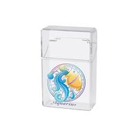 Lot de 20 boîtes à cigarettes transparentes King Size de 85 mm pour homme et femme (Verseau)