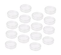 Lot de 20 boîtes de collection de pièces de monnaie en acrylique transparent pour médailles et objets de collection - 4,5 x 4,5 cm