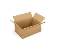 Lot de 20 boîtes en carton double vague, 40 x 30 x 20 cm, boîte neutre résistante pour expéditions en magasin