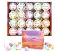 Lot de 20 bombes de bain moussantes bio et naturelles fabriquées à la main avec huiles essentielles relaxantes et anti-stress Cadeau d'anniversaire idéal pour femme, épouse, petite amie, mère