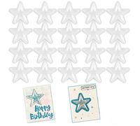 Lot de 20 bombes en plastique transparent en forme d'étoile de 6,3 cm de diamètre pour cartes Shaker adhésives Star Shaker Pochettes pour loisirs créatifs, scrapbooking, fournitures de fenêtre