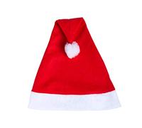 Lot de 20 bonnets de Père Noël pour adultes, 30 x 43 cm, en polyester doux, avec pompon, pour fêtes et déguisements de Noël (rouge)