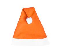 Lot de 20 bonnets de Père Noël pour adultes, 30 x 43 cm, en polyester doux, avec pompon, pour fêtes et déguisements de Noël (orange)