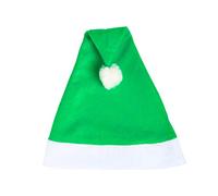 Lot de 20 bonnets de Père Noël pour adultes, 30 x 43 cm, en polyester doux, avec pompon, pour fêtes et déguisements de Noël (Vert)