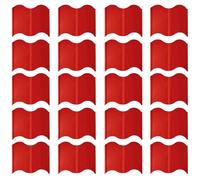 Lot de 20 bordures de jardin - Panneau de clôture décoratif flexible - Sans creusement, bordures de clôture de jardin pour extérieur, patio, allée (RD)