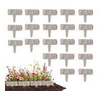 Lot de 20 bordures de parterre de fleurs, sans creusage, résistantes et décoratives, bordures de cour et clôture de jardin, pour extérieur, pelouse, terrasse, parterre de fleurs, chemin de jardin