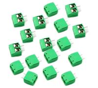 Lot de 20 borniers PCB, connecteur de bornier à vis de montage PCB, pas 5.08, 300 V 16 A, vert, 2 broches