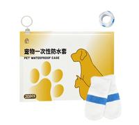 Lot de 20 bottes imperméables pour chien - Soutien de la cicatrisation des plaies, chaussures auto-adhésives pour chiot | Bottes de protection en plein air pour randonnée, trottoir, bottes de neige