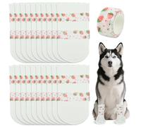Lot de 20 Bottes jetables pour Chien, Bandages pour Pattes de Chien Bottes pour Pattes blessées, imperméables, avec Bandage Auto-adhésif, pour promenades en intérieur et en extérieur (L (17-30 kg))
