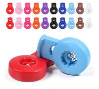 Lot de 20 bouchons d'aiguille à tricoter - Protections de point d'aiguille - Trou unique - Bouchons de point à ressort en plastique - Accessoires pour doigts - Multicolore