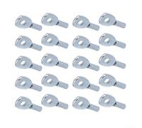 Lot de 20 bouchons de joint de câble métallique pour poulie de salle de sport, machine à œillets de 5 mm, 6 mm, noyau en acier, équipement de fitness argenté (pour 5 mm)