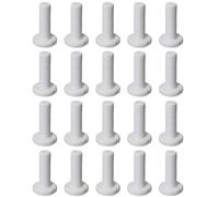 Lot de 20 bouchons de valve coudés en T droits de 6,35 mm pour micro buse, connecteurs en T d'irrigation, butées de brumisation, outil bloqué (blanc)
